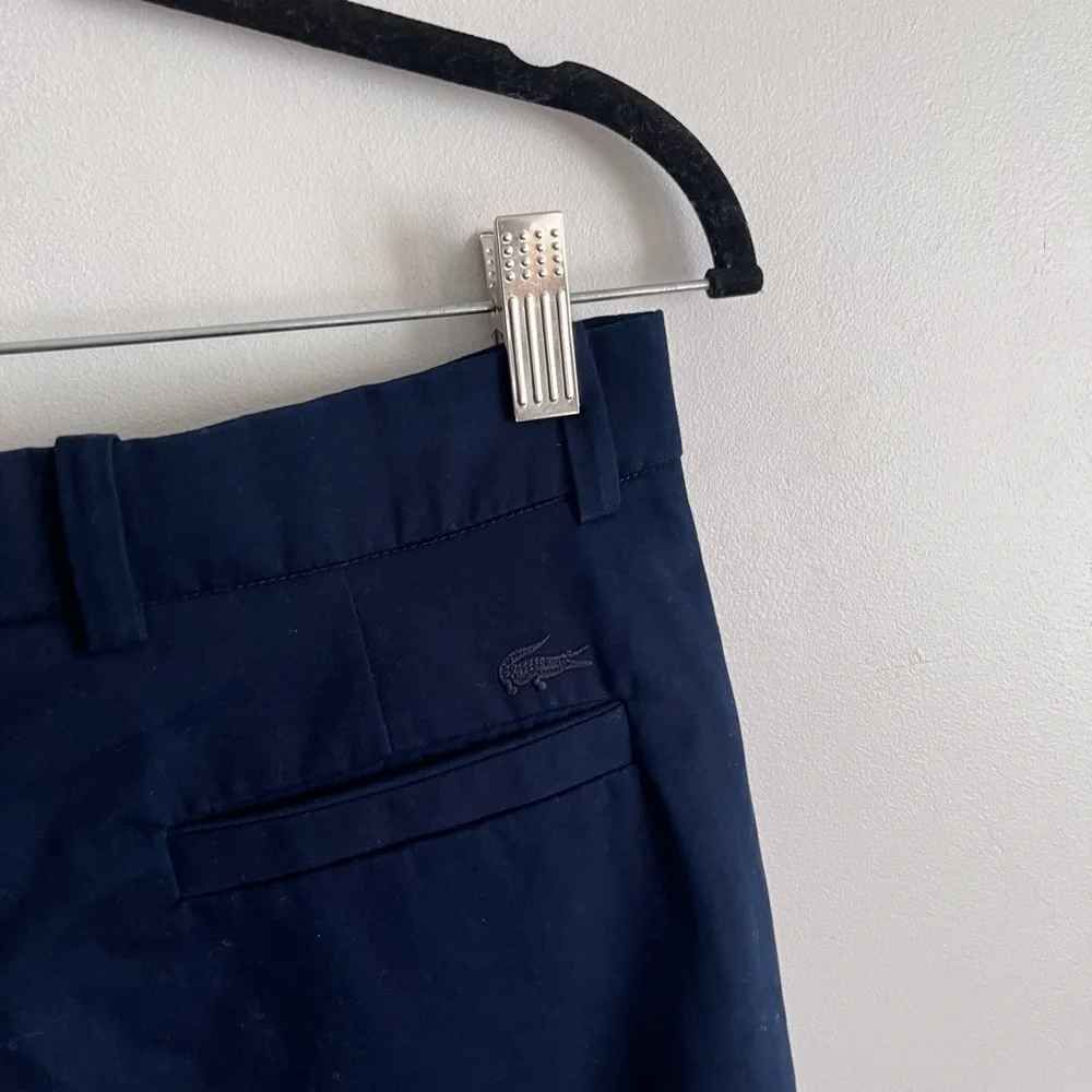 Lacoste Blue Cotton Wool Blend Slim Skinny Fit Pants